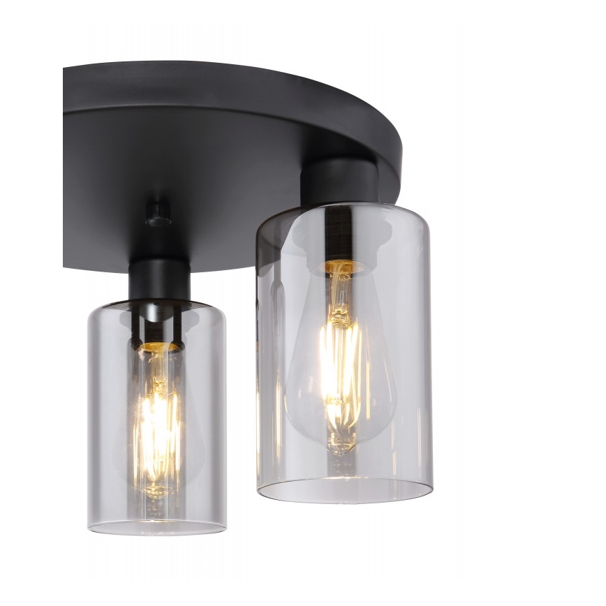 Globo - Plafondlamp 3xE27/60W/230V zwart