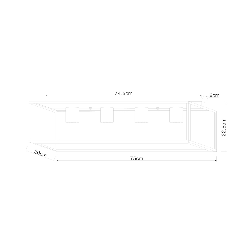 Globo - Plafondlamp 4xE27/60W/230V