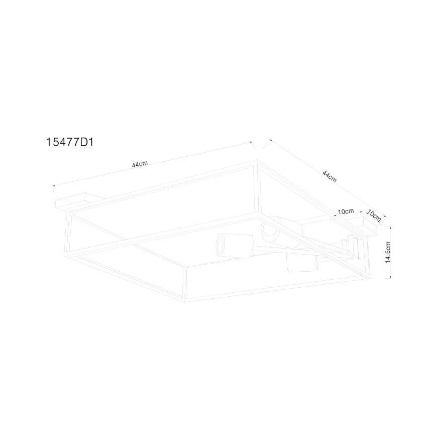 Globo - Plafondlamp 3xE27/60W/230V