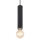 Globo - Hanglamp aan een koord 1xE27/60W/230V zwart hout