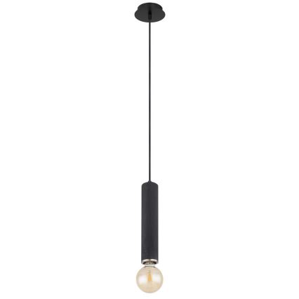 Globo - Hanglamp aan kabel 1xE27/60W/230V zwart hout
