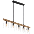 Globo 15532-5H - Hanglamp aan kabel KIRA 5xE14/40W/230V zwart/bruin