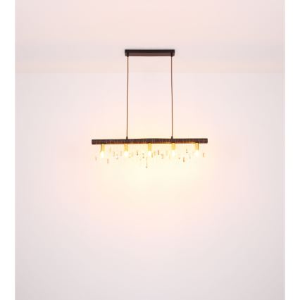 Globo 15532-5HB - Hanglamp KIRA met kabel 5xE14/40W/230V zwart