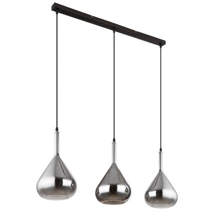 Globo - Hanglamp aan een koord 3xE27/60W/230V zwart