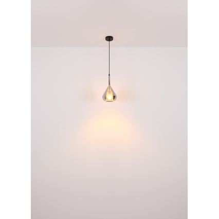 Globo - Hanglamp aan een koord 1xE27/60W/230V diameter 20 cm zwart