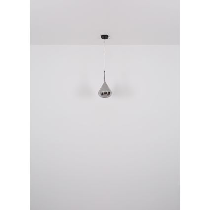 Globo - Hanglamp aan een koord 1xE27/60W/230V diameter 20 cm zwart
