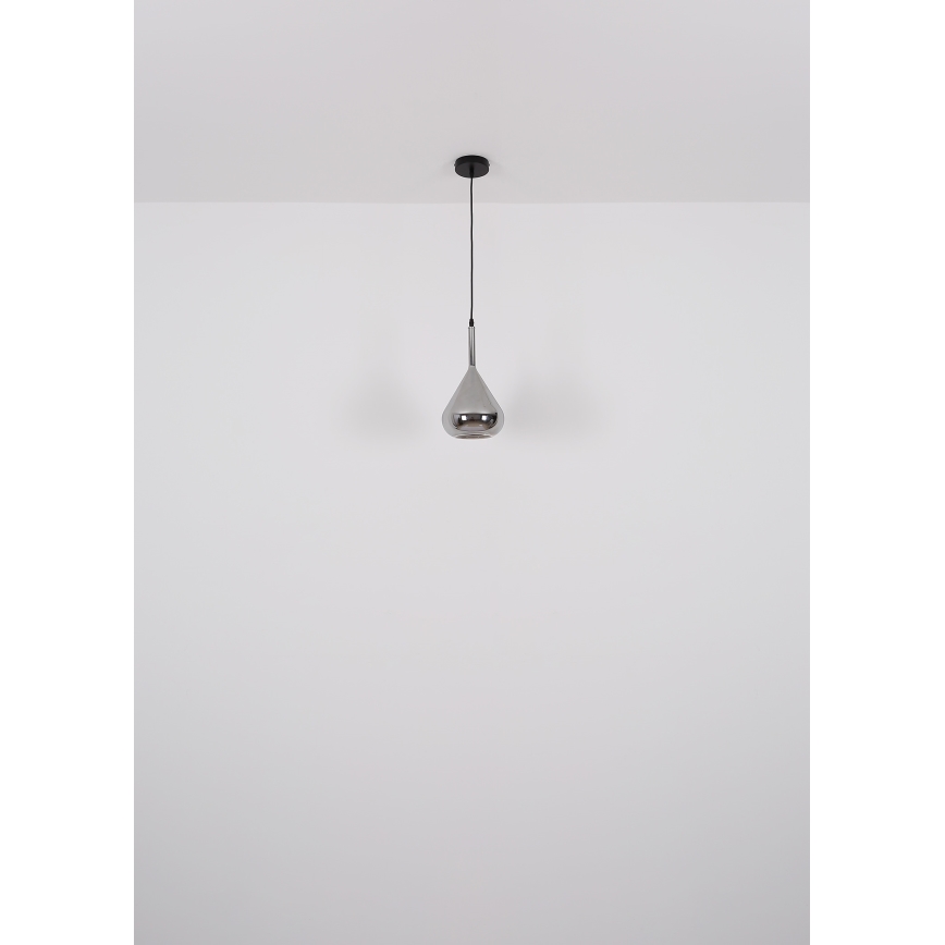 Globo - Hanglamp aan een koord 1xE27/60W/230V diameter 20 cm zwart