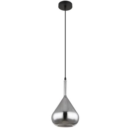 Globo - Hanglamp aan een koord 1xE27/60W/230V diameter 20 cm zwart