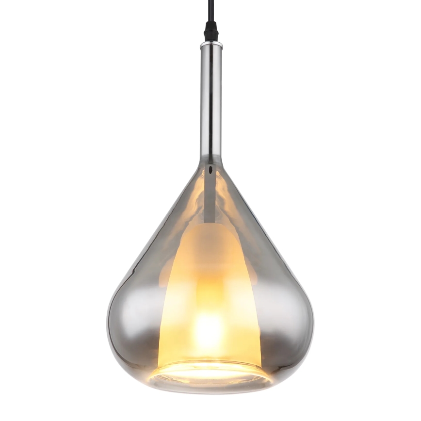 Globo - Hanglamp aan een koord 1xE27/60W/230V diameter 20 cm zwart