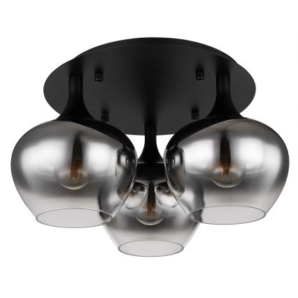 Globo - Bevestigde hanglamp 3xE27/40W/230V diameter 45 cm zwart