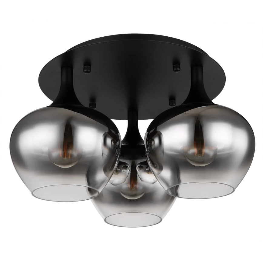 Globo - Bevestigde hanglamp 3xE27/40W/230V diameter 45 cm zwart