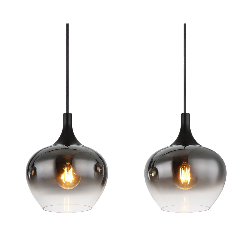 Globo - Hanglamp aan snoer 4xE27/40W/230V zwart