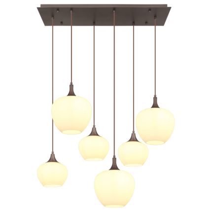 Globo - Hanglamp aan een koord 6xE27/40W/230V wit