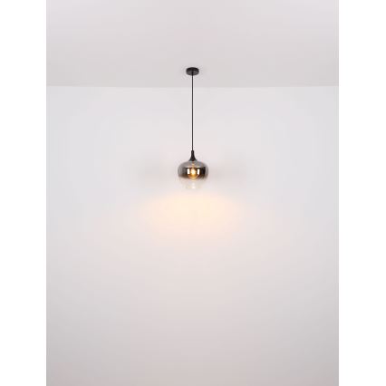 Globo - Hanglamp aan een koord 1xE27/60W/230V zwart