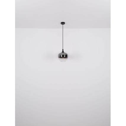 Globo - Hanglamp aan een koord 1xE27/60W/230V zwart