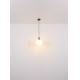 Globo - Hanglamp aan een koord 1xE27/60W/230V wit/bruin