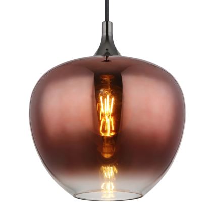 Globo - Hanglamp aan een koord 1xE27/60W/230V diameter 29 cm koper