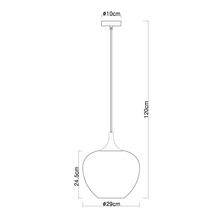 Globo - Hanglamp aan een koord 1xE27/60W/230V diameter 29 cm koper
