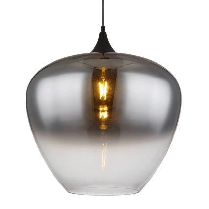 Globo - Hanglamp aan een koord 1xE27/60W/230V diameter 40 cm zwart