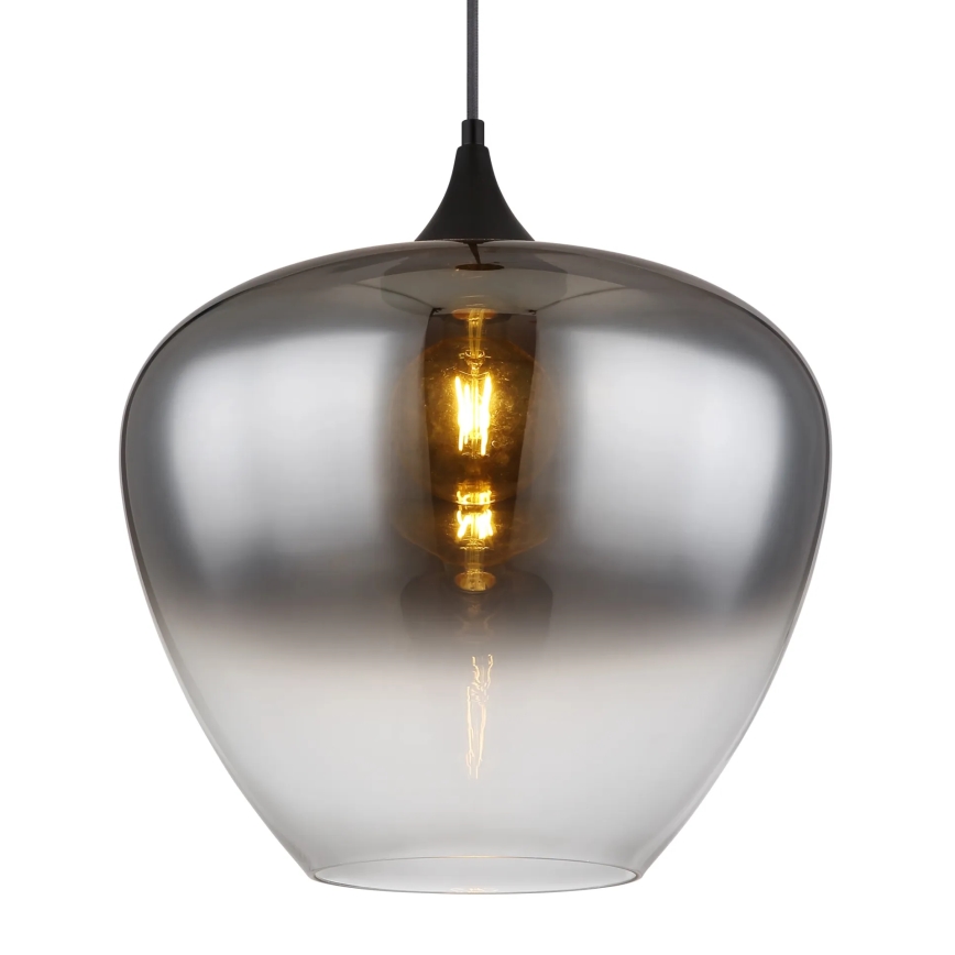Globo - Hanglamp aan een koord 1xE27/60W/230V diameter 40 cm zwart