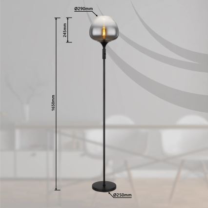 Globo - Vloerlamp 1xE27/40W/230V zwart