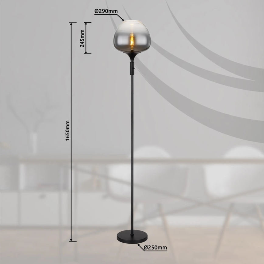 Globo - Vloerlamp 1xE27/40W/230V zwart