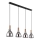 Globo 15550-4H - Hanglamp MATTEA aan kabel 4xE27/6W/230V zwart/rookglas