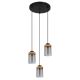 Globo - Hanglamp aan een koord 3xE27/40W/230V metaal/hout
