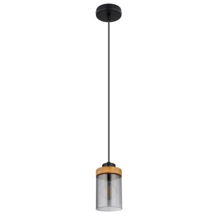 Globo - Hanglamp aan kabel 1xE27/40W/230V metaal/hout