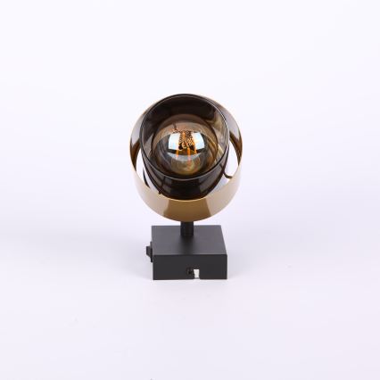 Globo - Wandspot 1xE27/40W/230V zwart/messing