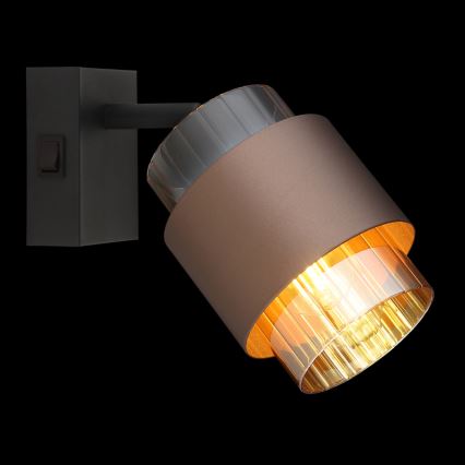 Globo - Wandspot 1xE27/40W/230V zwart/brons