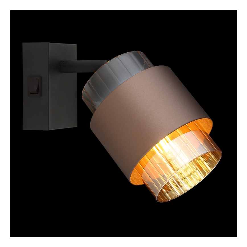 Globo - Wandspot 1xE27/40W/230V zwart/brons