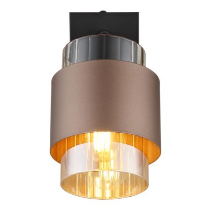 Globo - Wandspot 1xE27/40W/230V zwart/brons