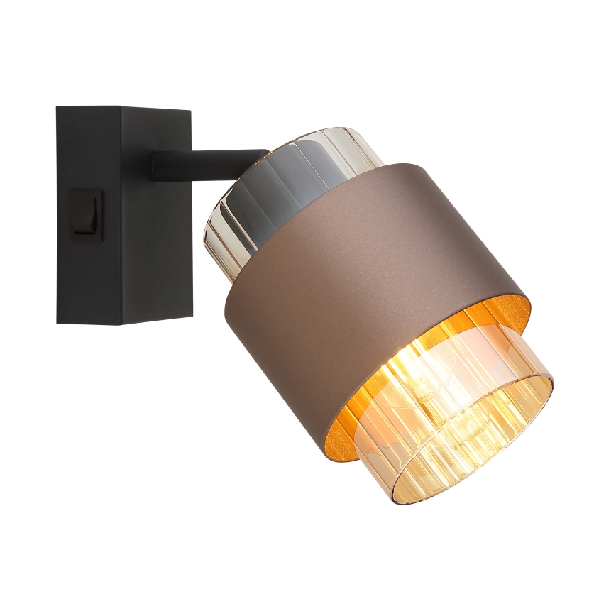 Globo - Wandspot 1xE27/40W/230V zwart/brons