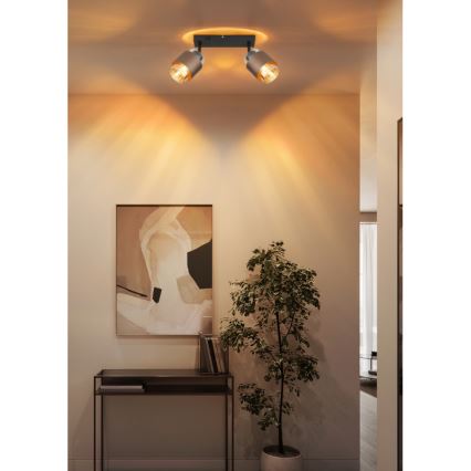 Globo - Spotlamp 2xE27/40W/230V zwart/brons