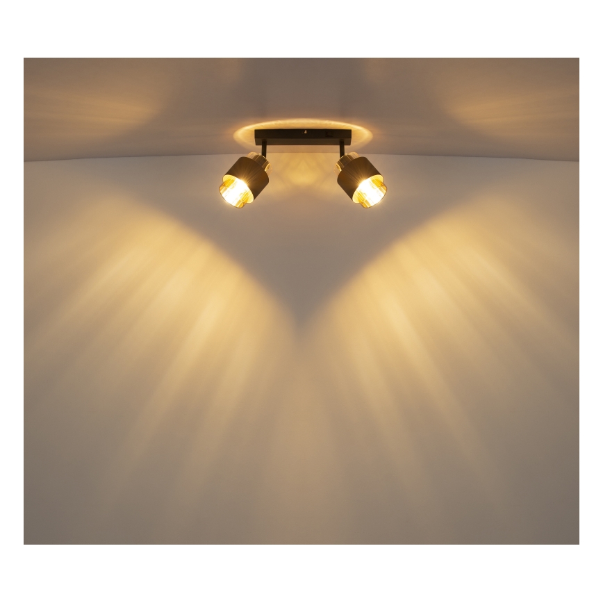 Globo - Spotlamp 2xE27/40W/230V zwart/brons