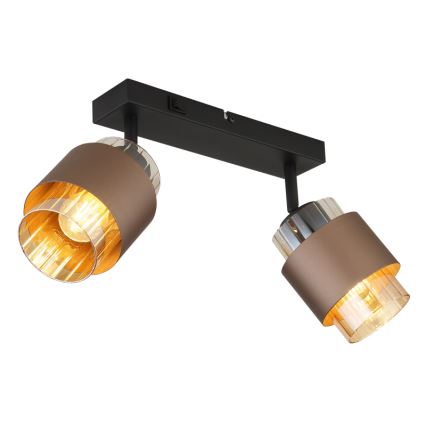 Globo - Spotlamp 2xE27/40W/230V zwart/brons