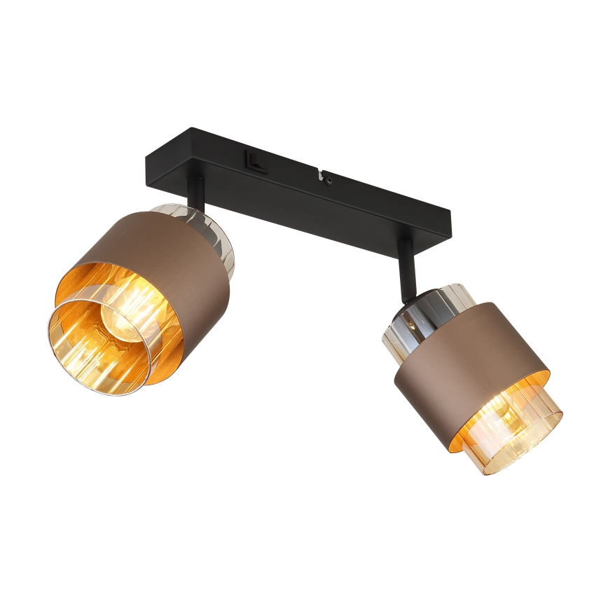 Globo - Spotlamp 2xE27/40W/230V zwart/brons