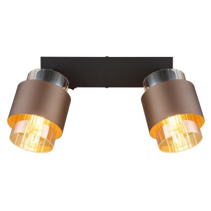 Globo - Spotlamp 2xE27/40W/230V zwart/brons