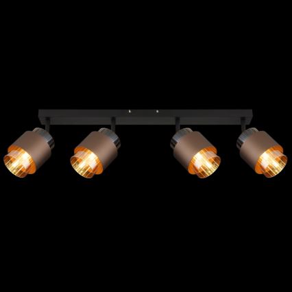 Globo - Spotlamp 4xE27/40W/230V zwart/brons