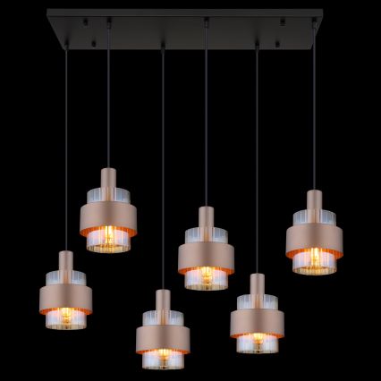 Globo - Kroonluchter met kabel 6xE27/60W/230V