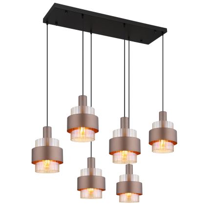 Globo - Kroonluchter met kabel 6xE27/60W/230V