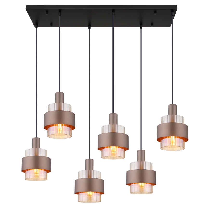 Globo - Kroonluchter met kabel 6xE27/60W/230V