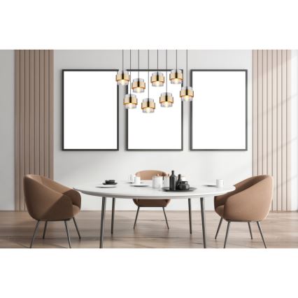 Globo - Hanglamp aan een koord 8xE27/60W/230V