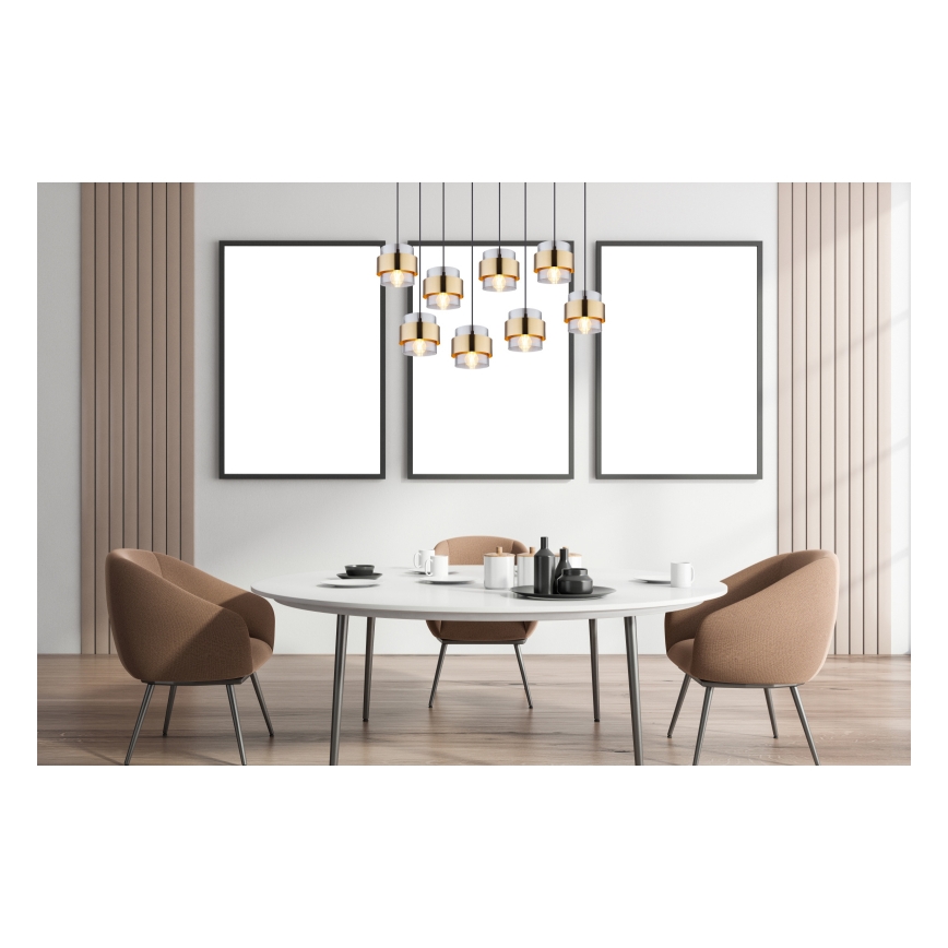 Globo - Hanglamp aan een koord 8xE27/60W/230V