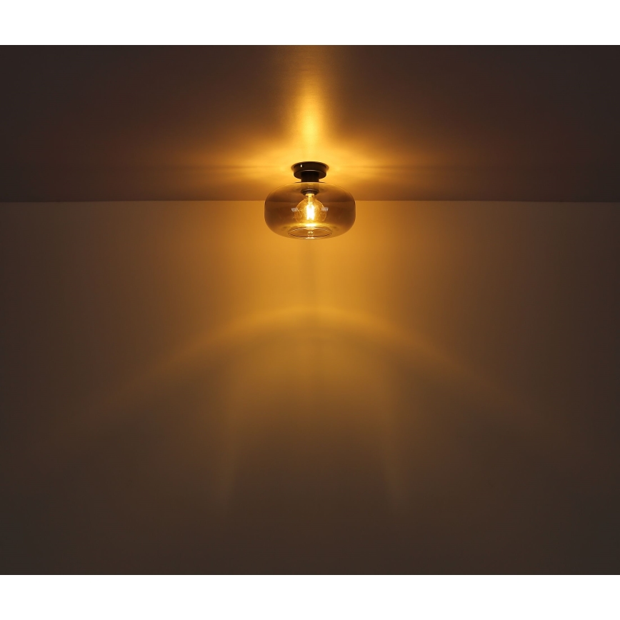 Globo - Bevestigde hanglamp 1xE27/40W/230V diameter 28 cm grijs