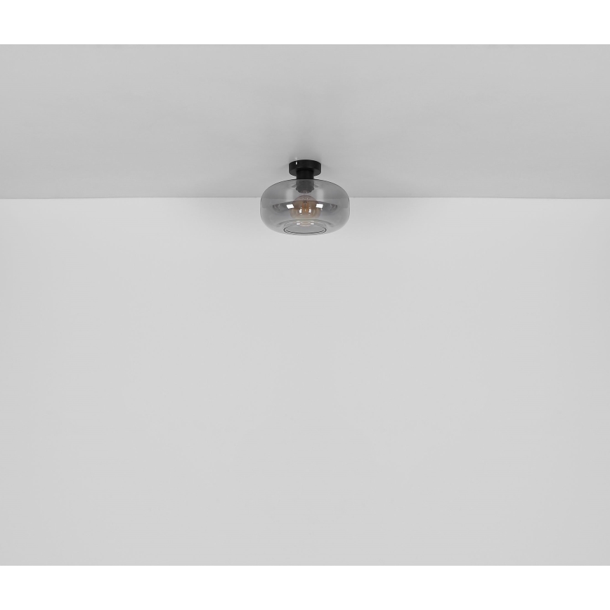 Globo - Bevestigde hanglamp 1xE27/40W/230V diameter 28 cm grijs