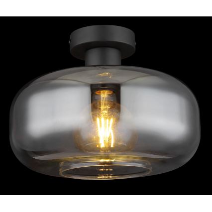 Globo - Bevestigde hanglamp 1xE27/40W/230V diameter 28 cm grijs