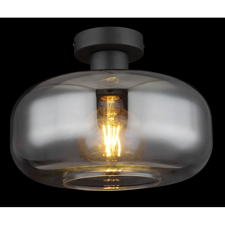 Globo - Bevestigde hanglamp 1xE27/40W/230V diameter 28 cm grijs