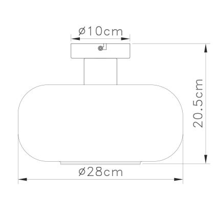 Globo - Bevestigde hanglamp 1xE27/40W/230V diameter 28 cm grijs